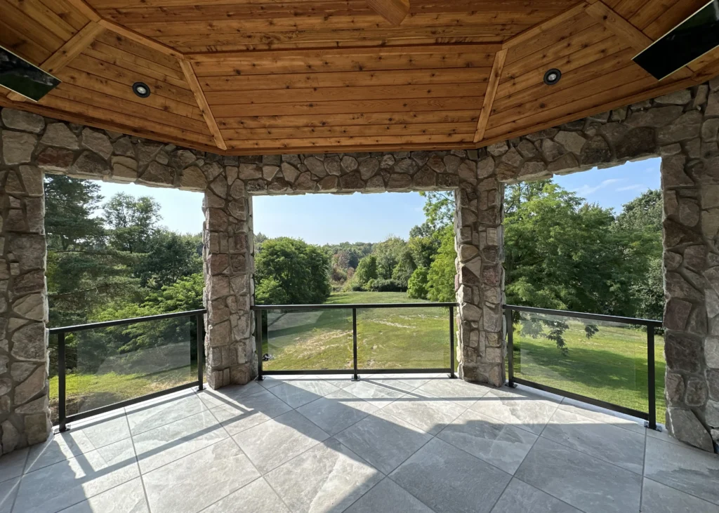 Second floor balcony looking over serene valley